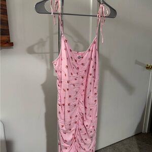 Hollister Pink Floral Smocked Top